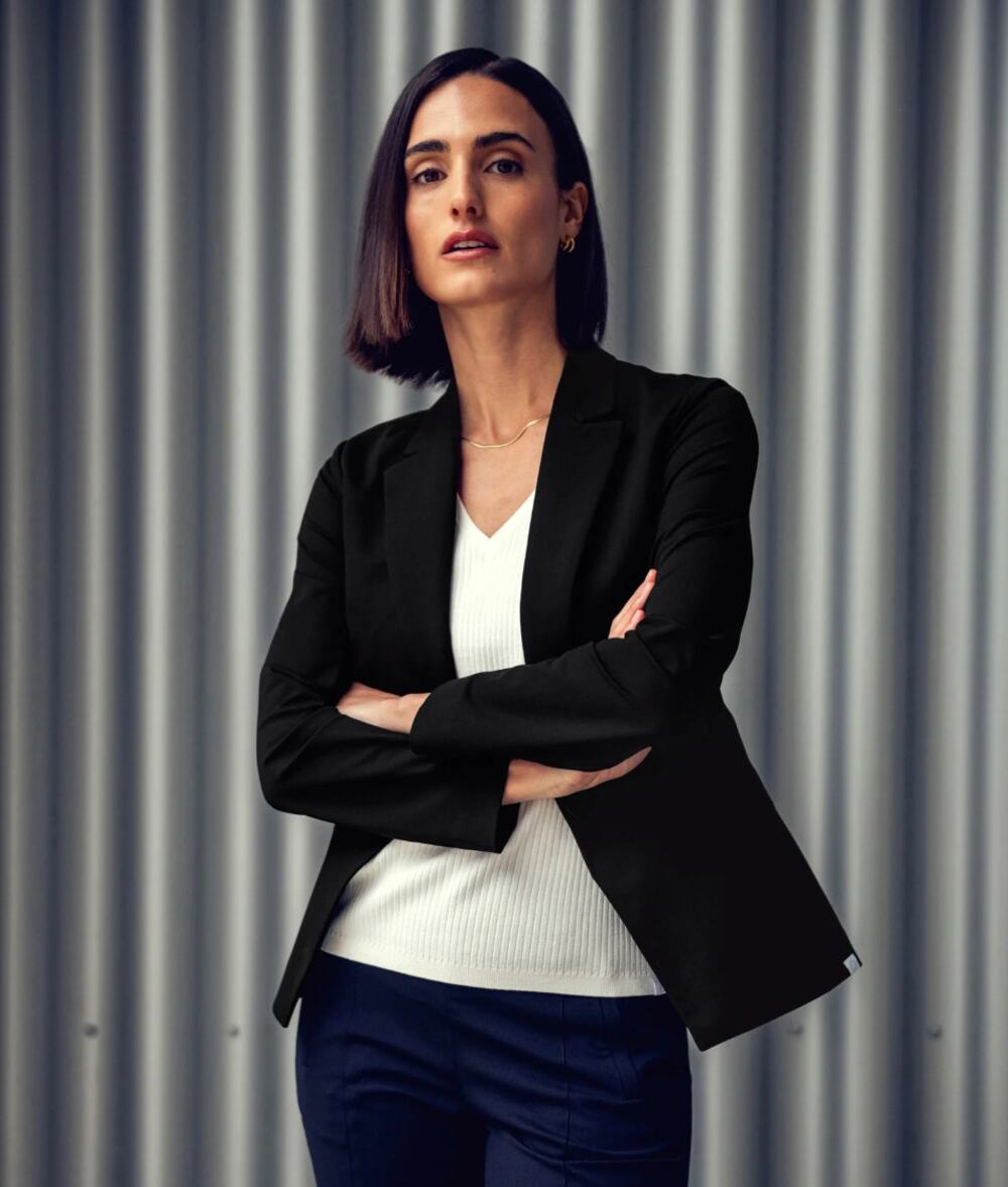 MINISTRY OF SUPPLY Kinetic Tailored Blazer Black Sz 00 $398 {R21}